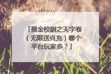 摸金校尉之天字卷(无限送真充)哪个平台玩家多?