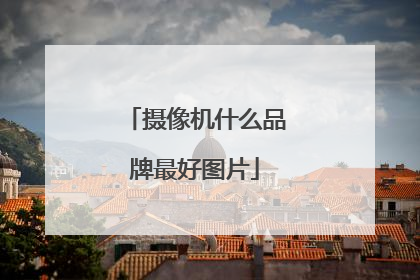 摄像机什么品牌最好图片