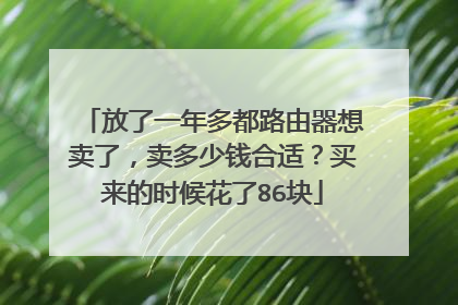 放了一年多都路由器想卖了，卖多少钱合适？买来的时候花了86块