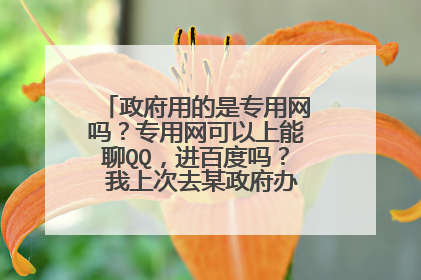 政府用的是专用网吗?专用网可以上能聊QQ,进百度吗? 我上次去某政府办事,看到了那里