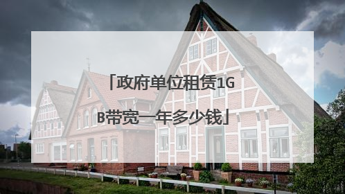 政府单位租赁1GB带宽一年多少钱