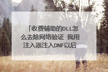 收费辅助的DLL怎么去除网络验证 我用注入器注入DNF以后就出现错误代码1什么的。说是超出范围了