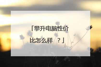 攀升电脑性价比怎么样 ?