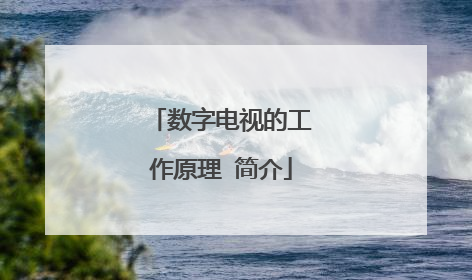 数字电视的工作原理 简介