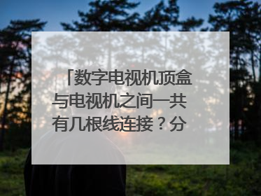 数字电视机顶盒与电视机之间一共有几根线连接?分别是什么线?