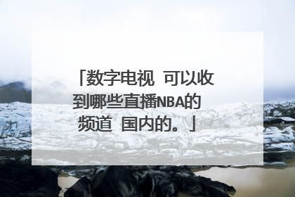 数字电视 可以收到哪些直播NBA的频道 国内的。