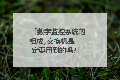 数字监控系统的组成,交换机是一定要用到的吗?