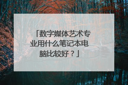 数字媒体艺术专业用什么笔记本电脑比较好?