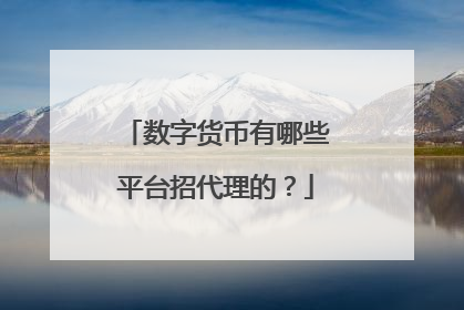 数字货币有哪些平台招代理的？