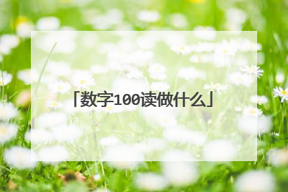 数字100读做什么