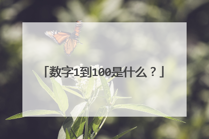 数字1到100是什么？