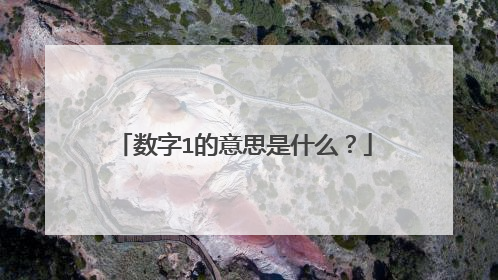 数字1的意思是什么？