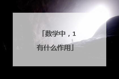数学中，1有什么作用