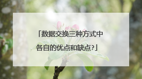 数据交换三种方式中各自的优点和缺点?