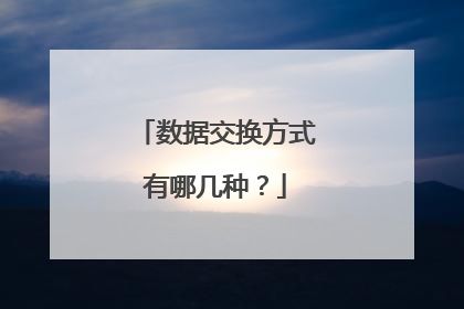数据交换方式有哪几种？