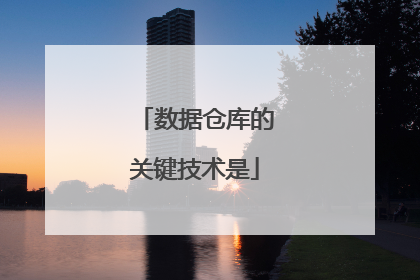 数据仓库的关键技术是