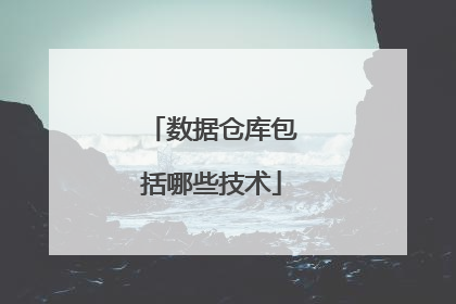 数据仓库包括哪些技术