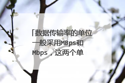 数据传输率的单位一般采用MBps和Mbps,这两个单位的含义是什么?