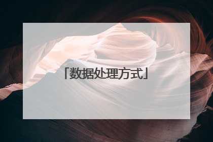 数据处理方式