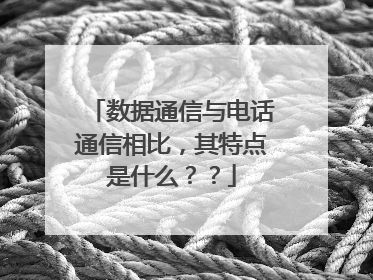 数据通信与电话通信相比,其特点是什么??