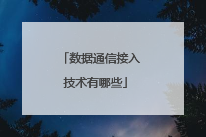 数据通信接入技术有哪些