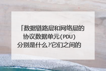数据链路层和网络层的协议数据单元(PDU)分别是什么?它们之间的封装关系是什么?