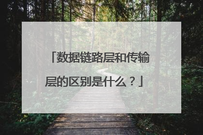 数据链路层和传输层的区别是什么?
