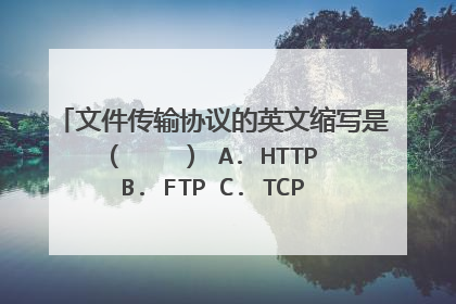 文件传输协议的英文缩写是( ) A. HTTP B. FTP C. TCP/IP D. WWW
