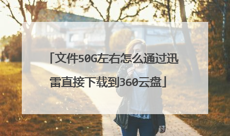 文件50G左右怎么通过迅雷直接下载到360云盘