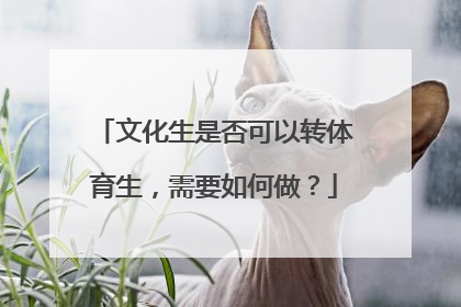 文化生是否可以转体育生,需要如何做?