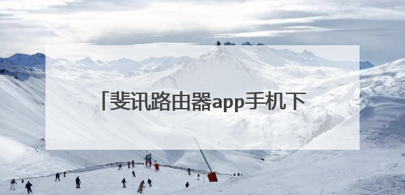斐讯路由器app手机下载后,手机连不上网了
