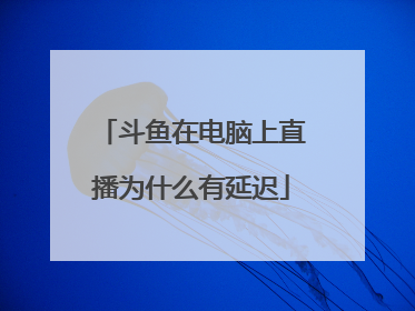 斗鱼在电脑上直播为什么有延迟