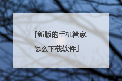 新版的手机管家怎么下载软件