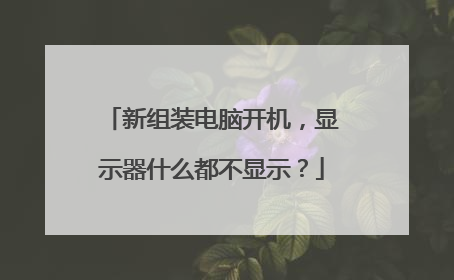 新组装电脑开机，显示器什么都不显示？