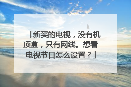 新买的电视，没有机顶盒，只有网线。想看电视节目怎么设置？