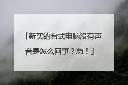 新买的台式电脑没有声音是怎么回事？急！