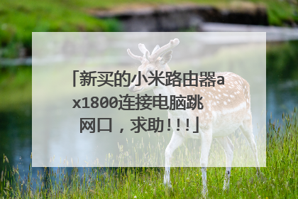 新买的小米路由器ax1800连接电脑跳网口，求助!!!