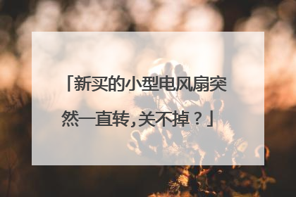 新买的小型电风扇突然一直转,关不掉？