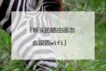 新买的路由器怎么设置wifi