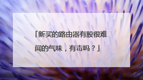 新买的路由器有股很难闻的气味，有毒吗？