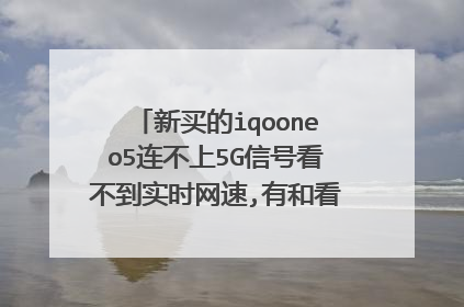 新买的iqooneo5连不上5G信号看不到实时网速,有和看一样情况的吗?