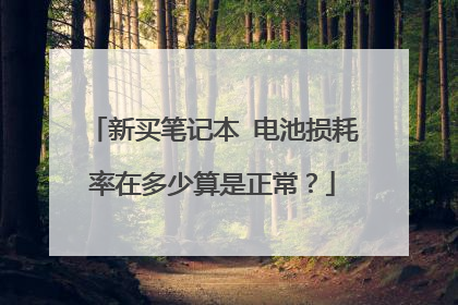 新买笔记本 电池损耗率在多少算是正常?
