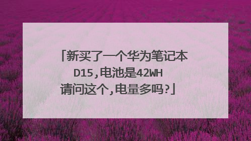 新买了一个华为笔记本D15,电池是42WH请问这个,电量多吗?