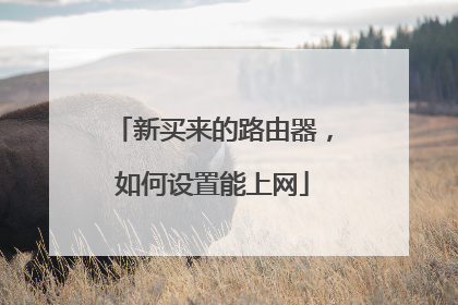 新买来的路由器，如何设置能上网