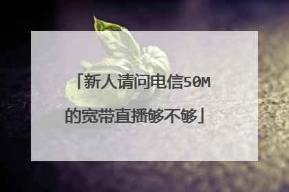 新人请问电信50M的宽带直播够不够