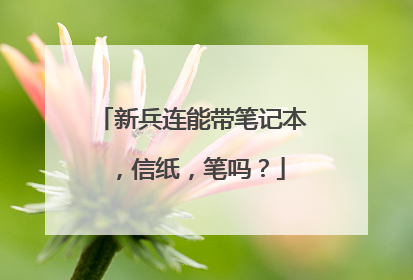 新兵连能带笔记本,信纸,笔吗?