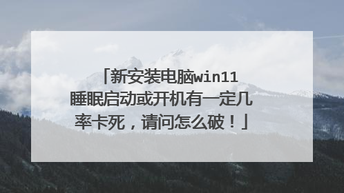 新安装电脑win11睡眠启动或开机有一定几率卡死,请问怎么破!