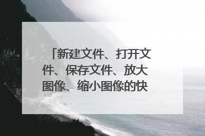新建文件、打开文件、保存文件、放大图像、缩小图像的快捷键分别是什?