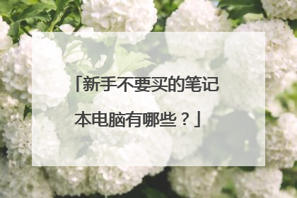 新手不要买的笔记本电脑有哪些?