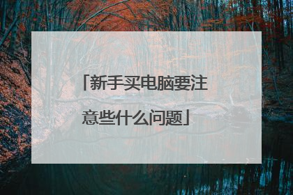 新手买电脑要注意些什么问题